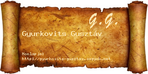Gyurkovits Gusztáv névjegykártya