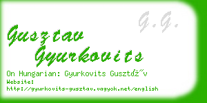 gusztav gyurkovits business card